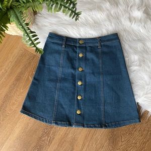 Button down Jean skirt